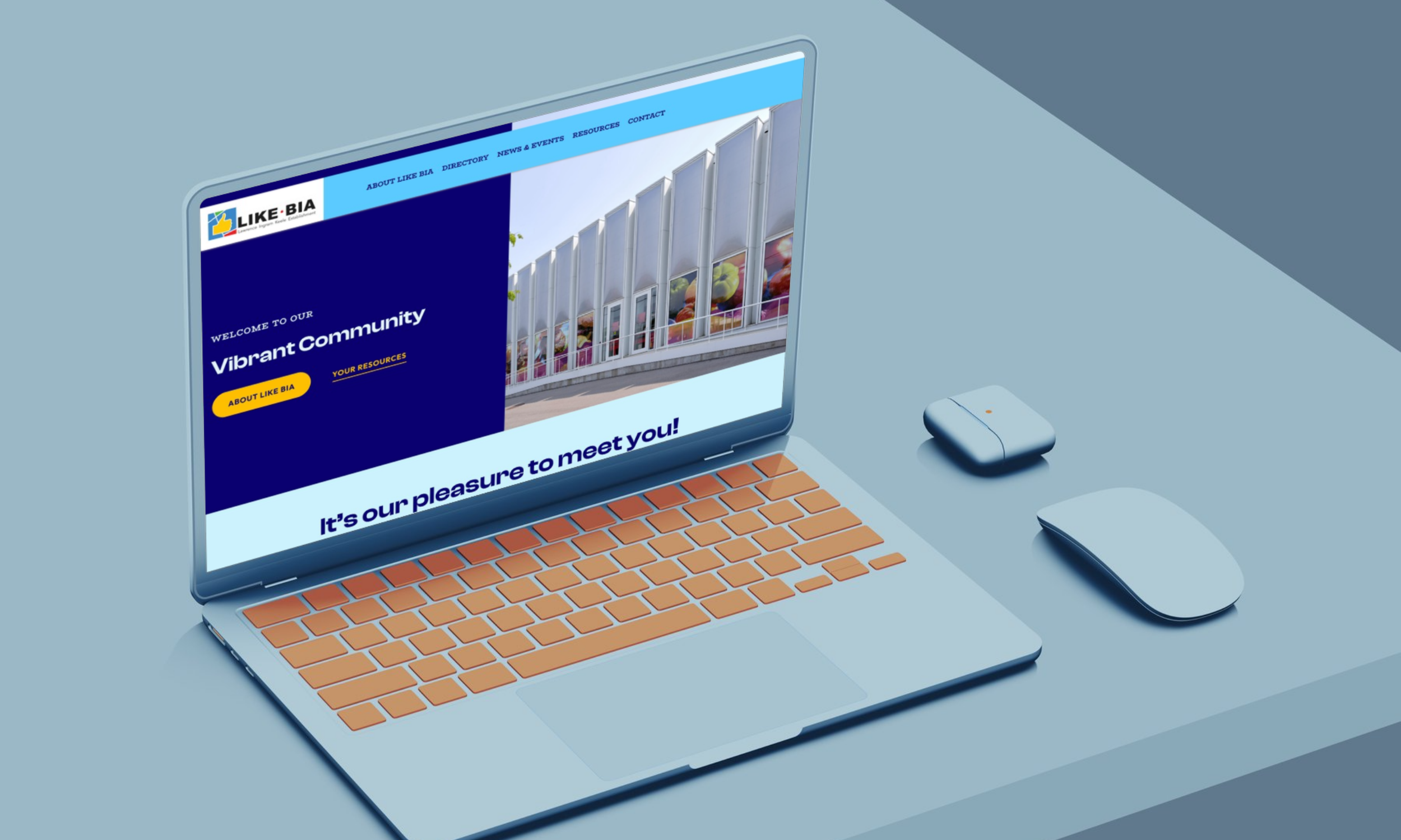 LIKE BIA Website laptop view